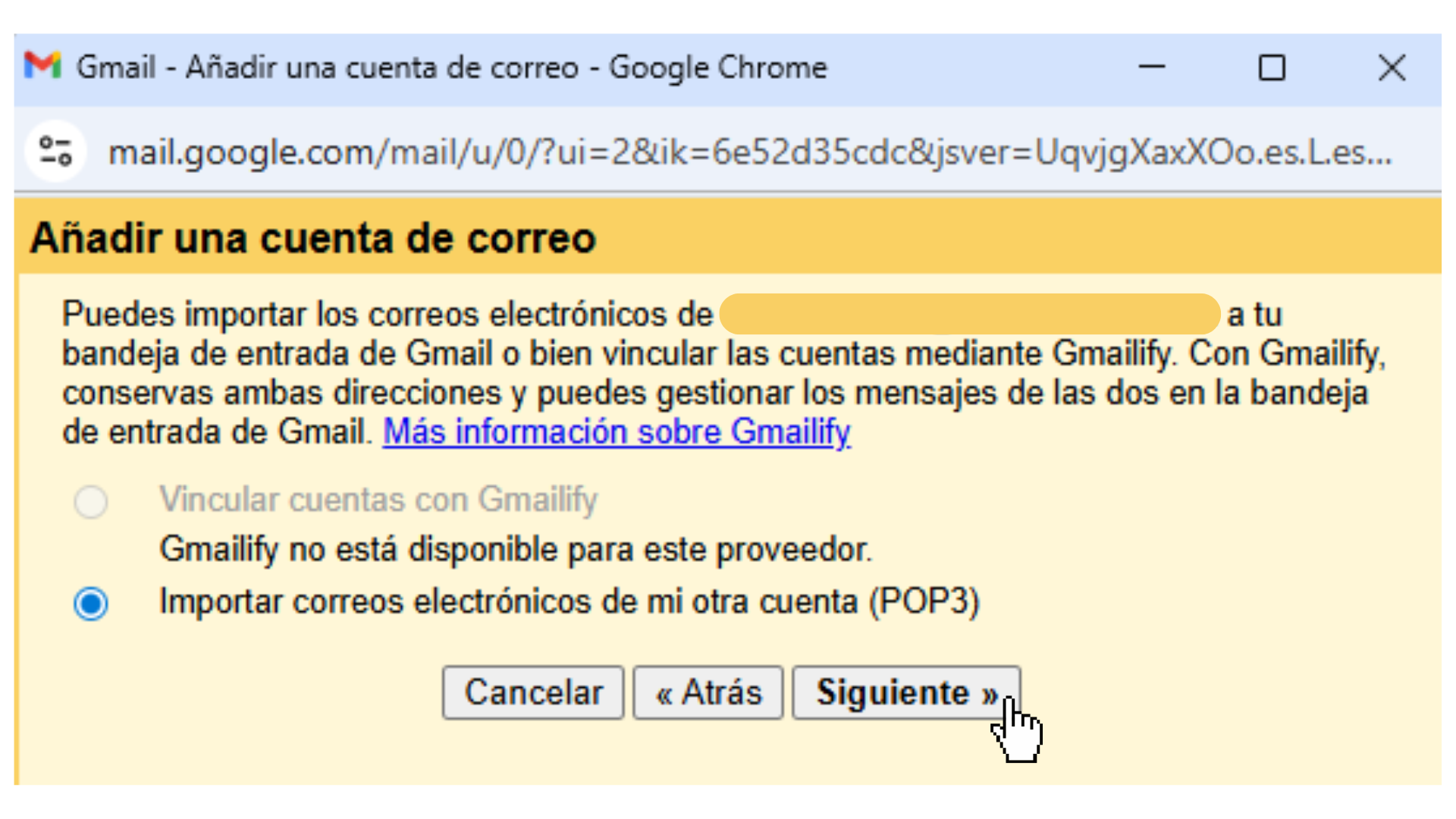 Proceso de configuración de Gmail 8