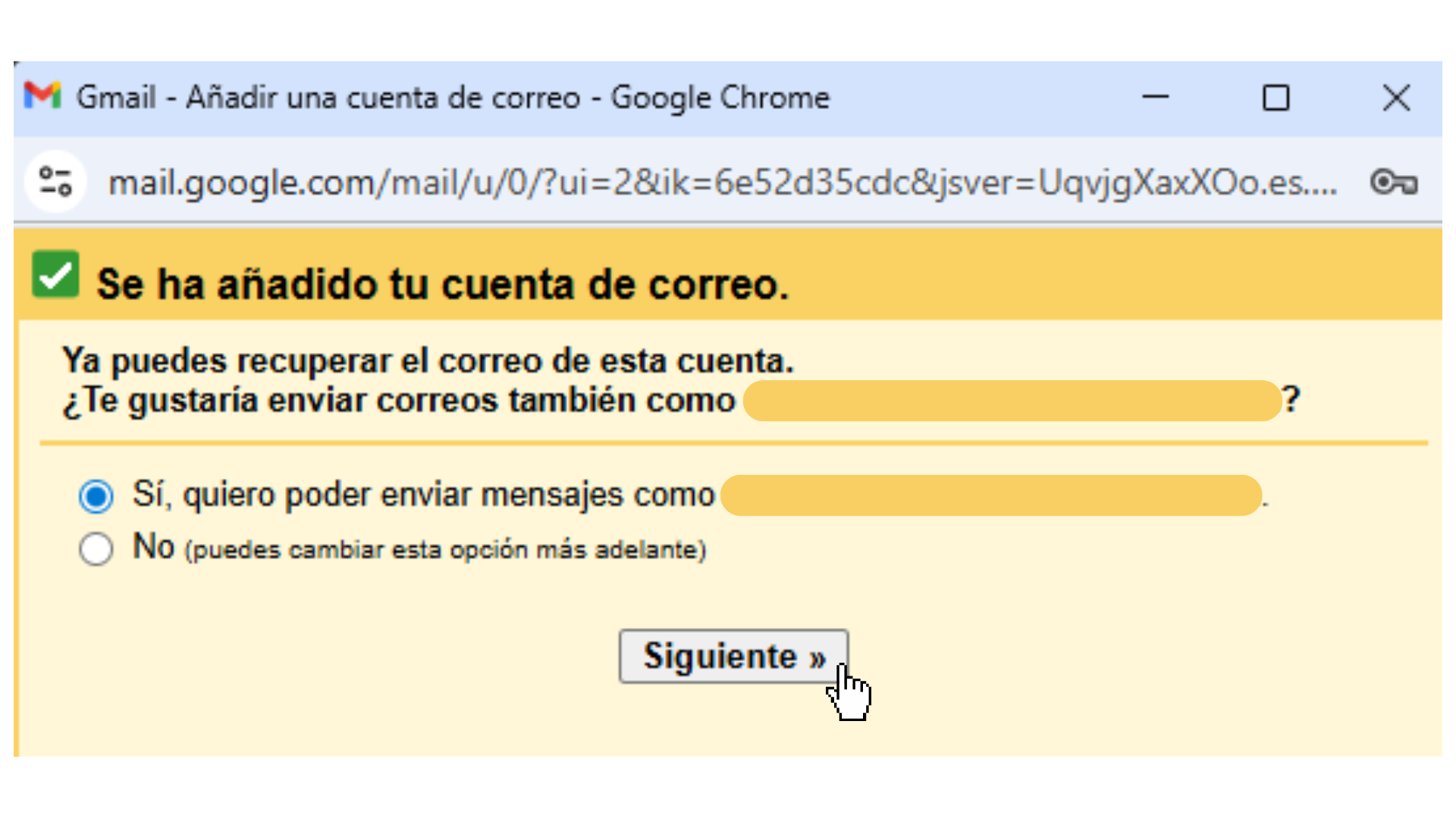 Proceso de configuración de Gmail 10