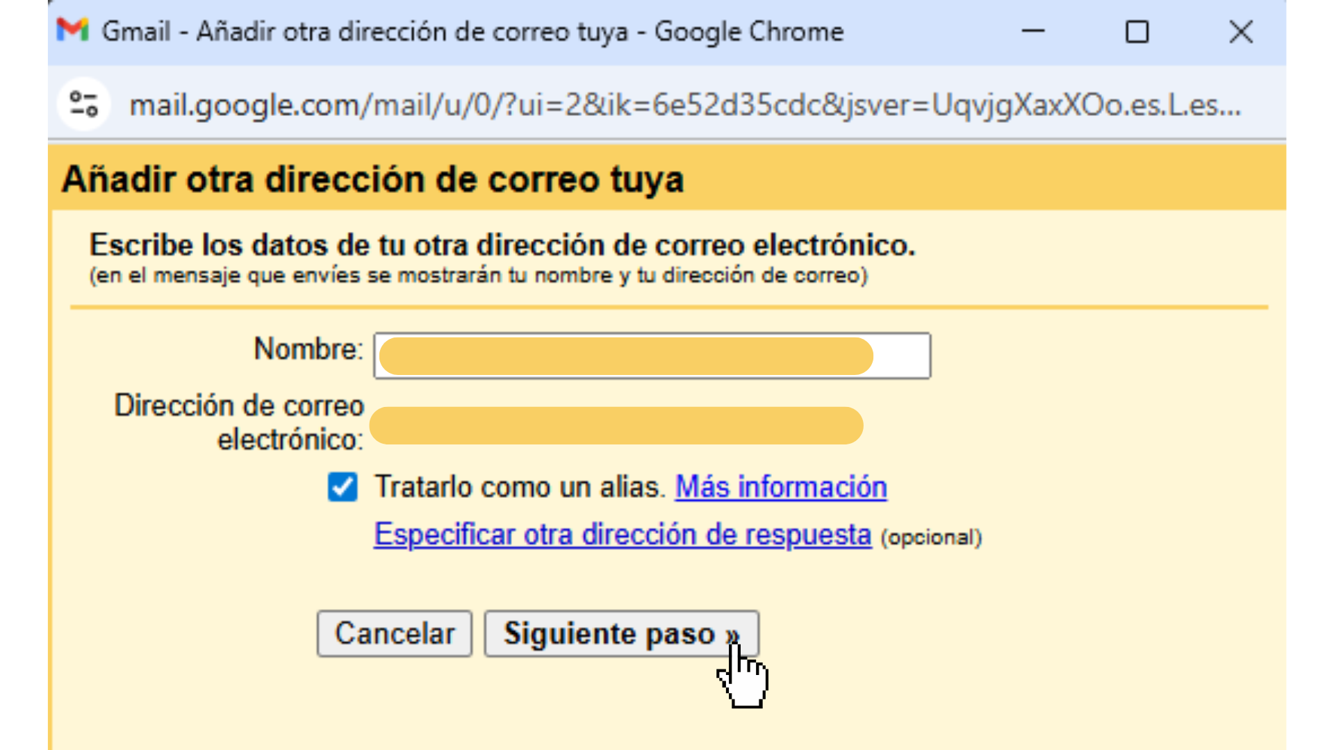Proceso de configuración de Gmail 11