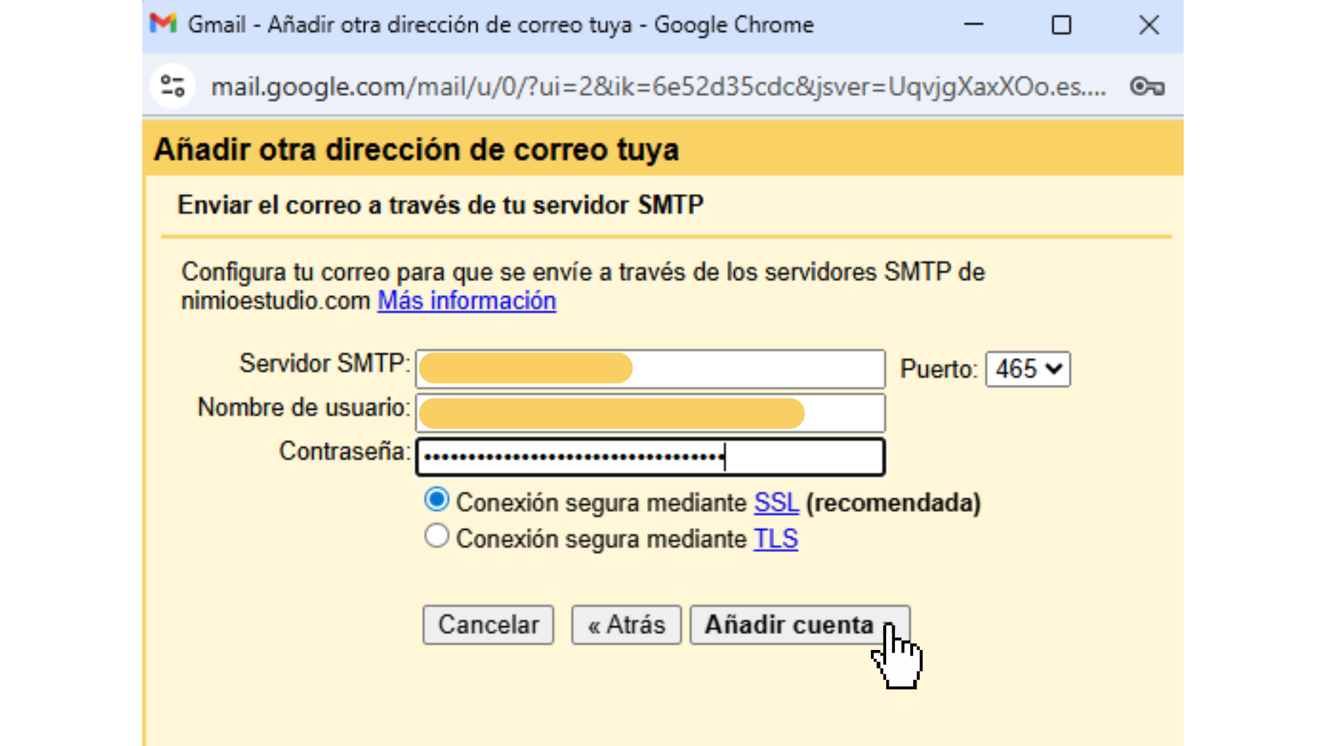 Proceso de configuración de Gmail 12